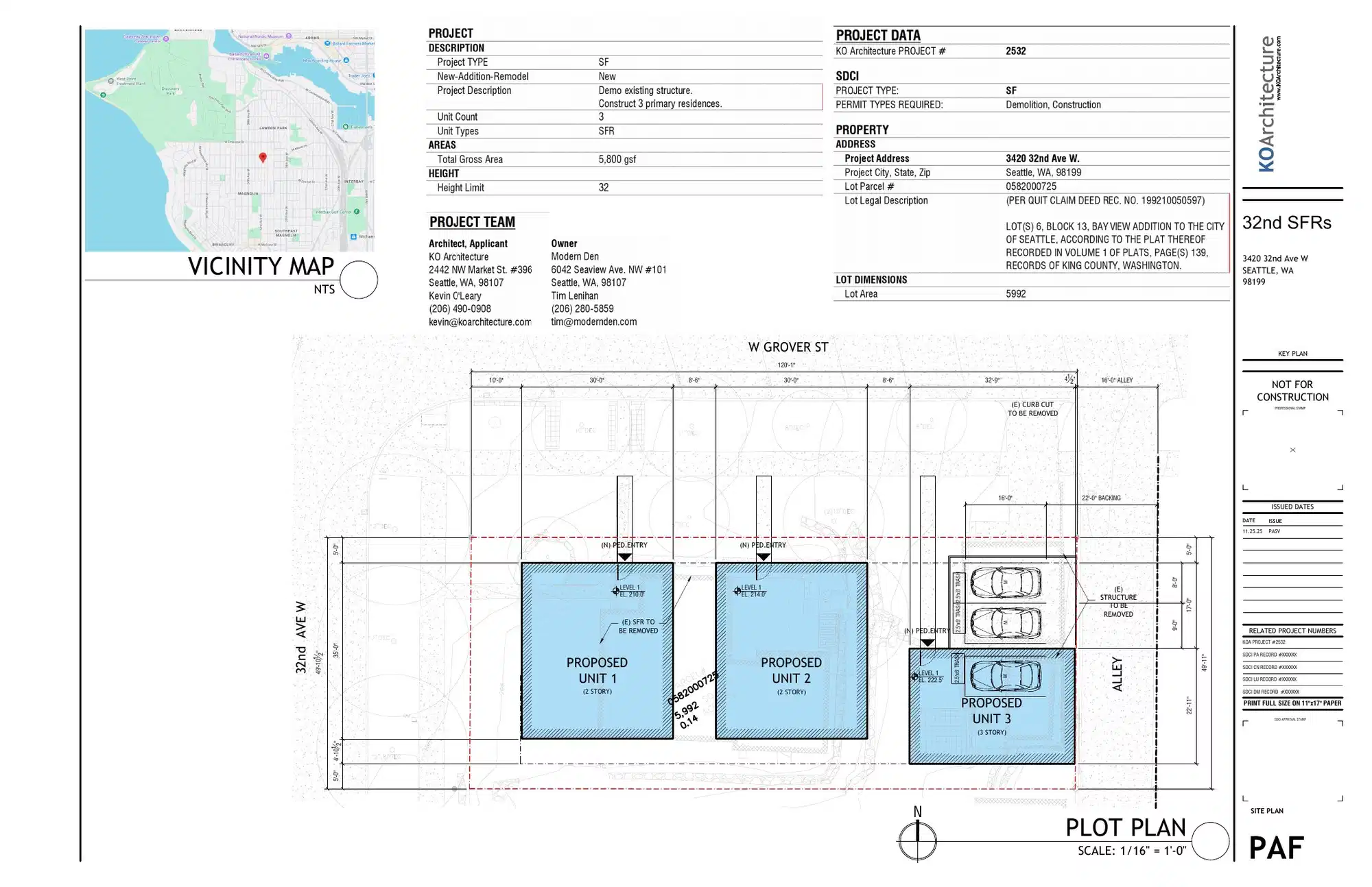 Site plan for 3115 W Grover St