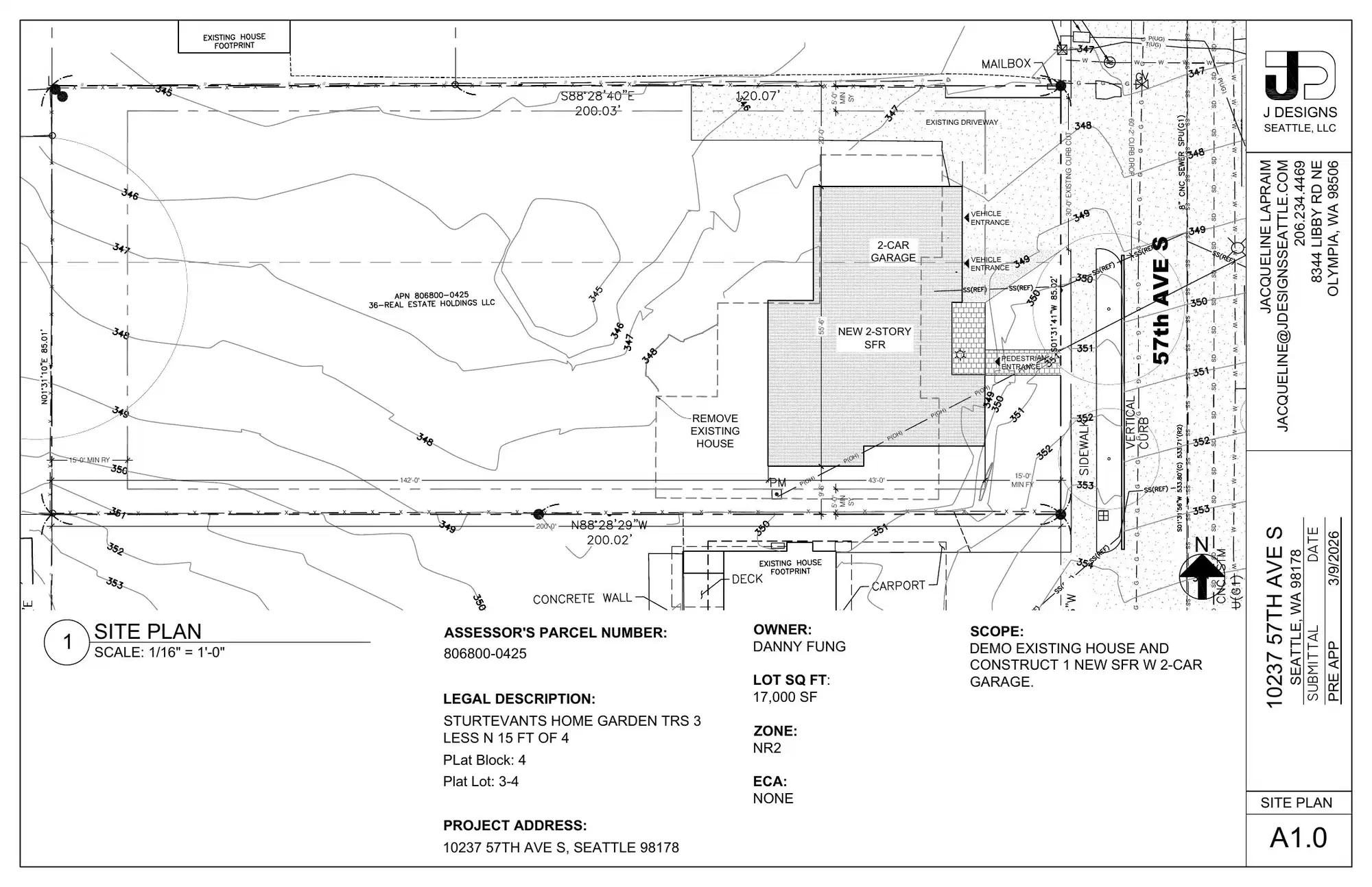 Site plan for 10237 57th Ave S