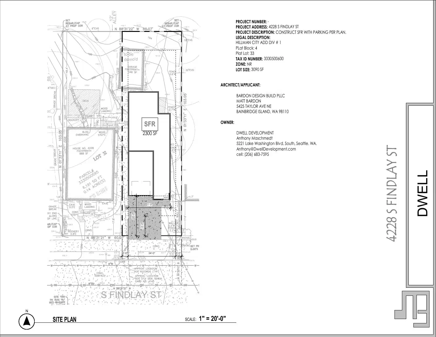 Site plan for 4230 S Findlay St