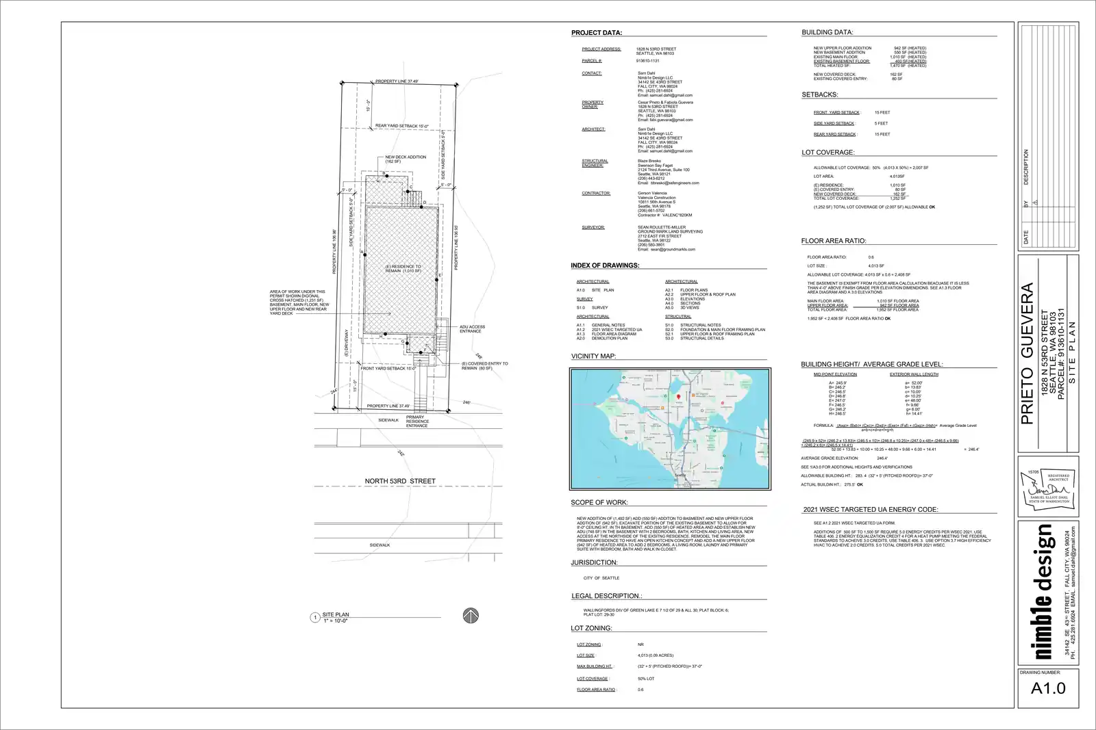 Site plan for 1828 N 53rd St