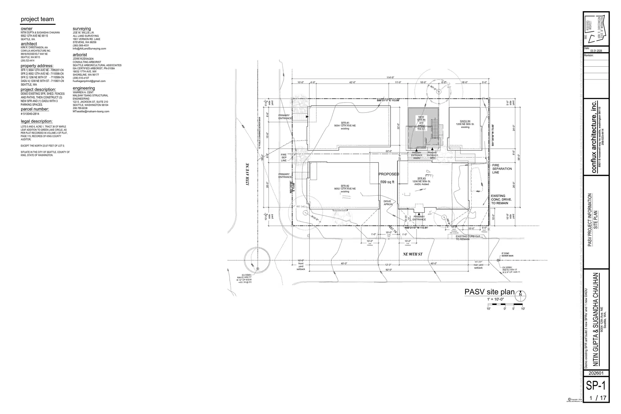 Site plan for 9002 12th Ave NE