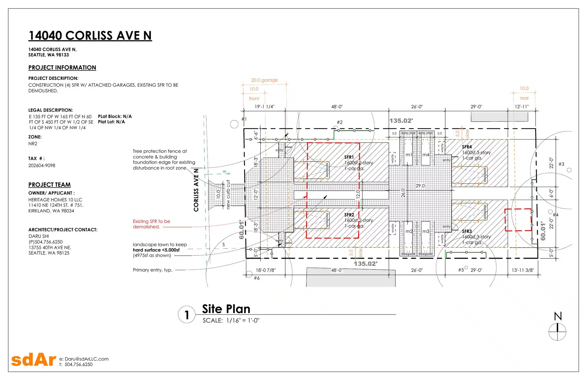 Site plan for 14044 Corliss Ave N