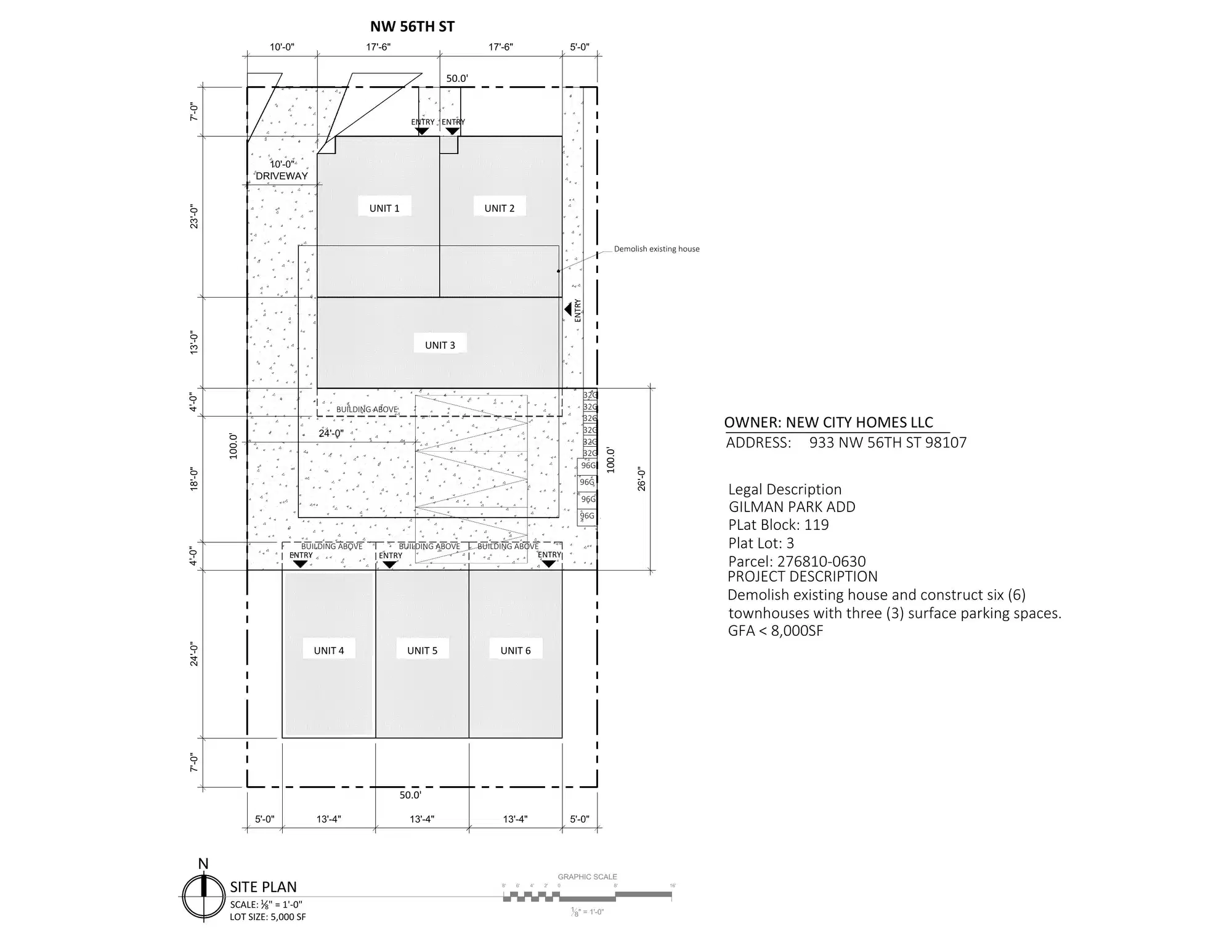 Site plan for 935 NW 56th St