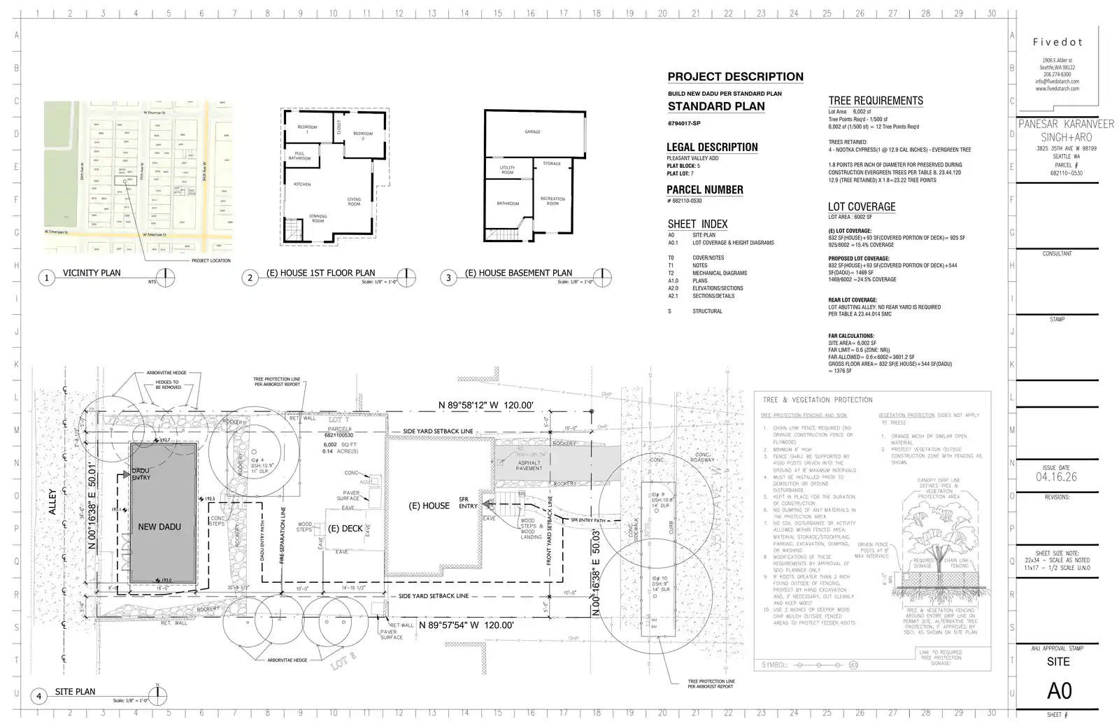 Site plan for 3823 35th Ave W