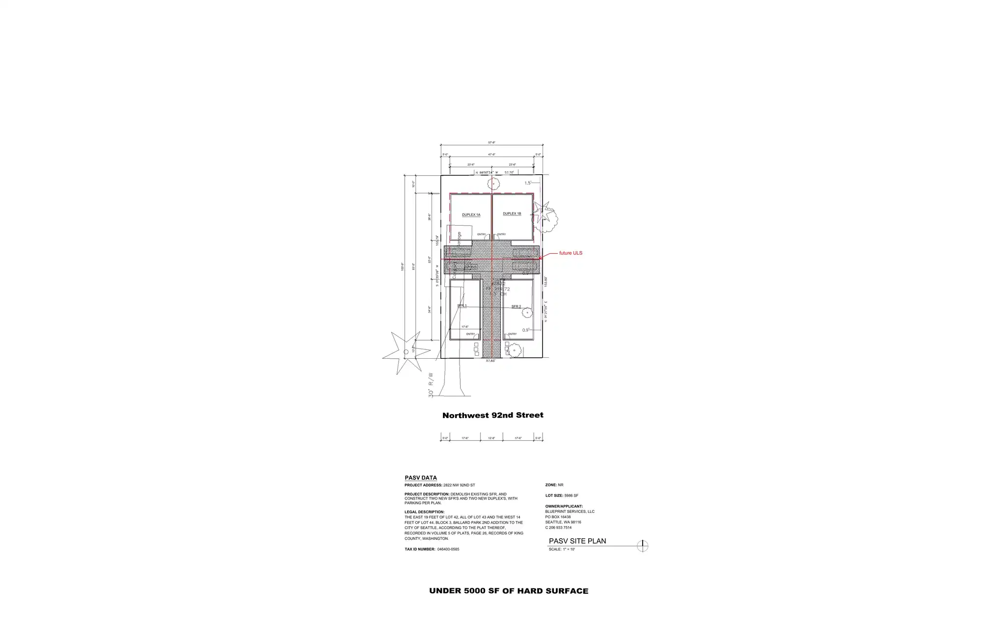 Site plan for 2820 NW 92nd St