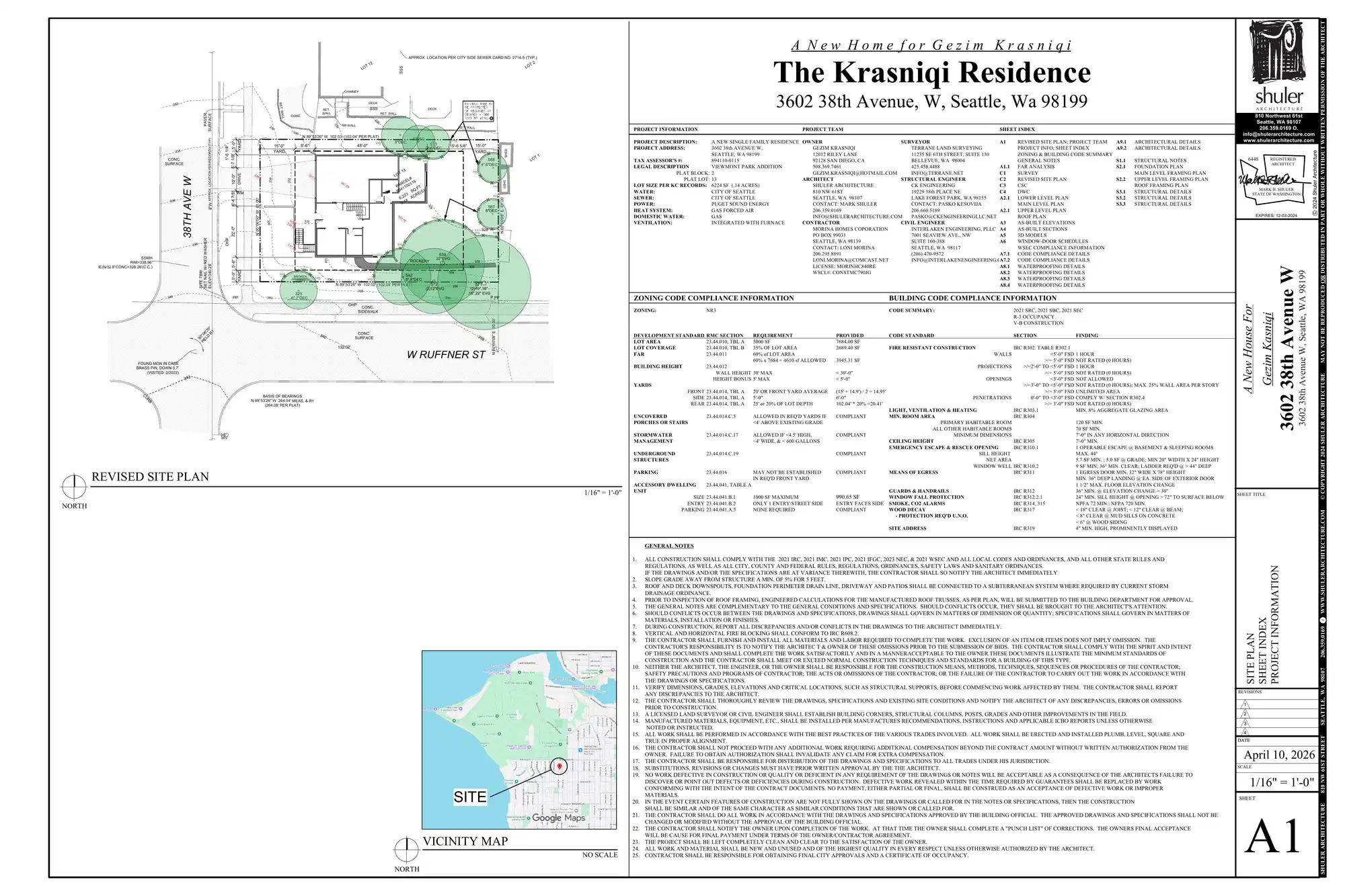 Site plan for 3602 38th Ave W