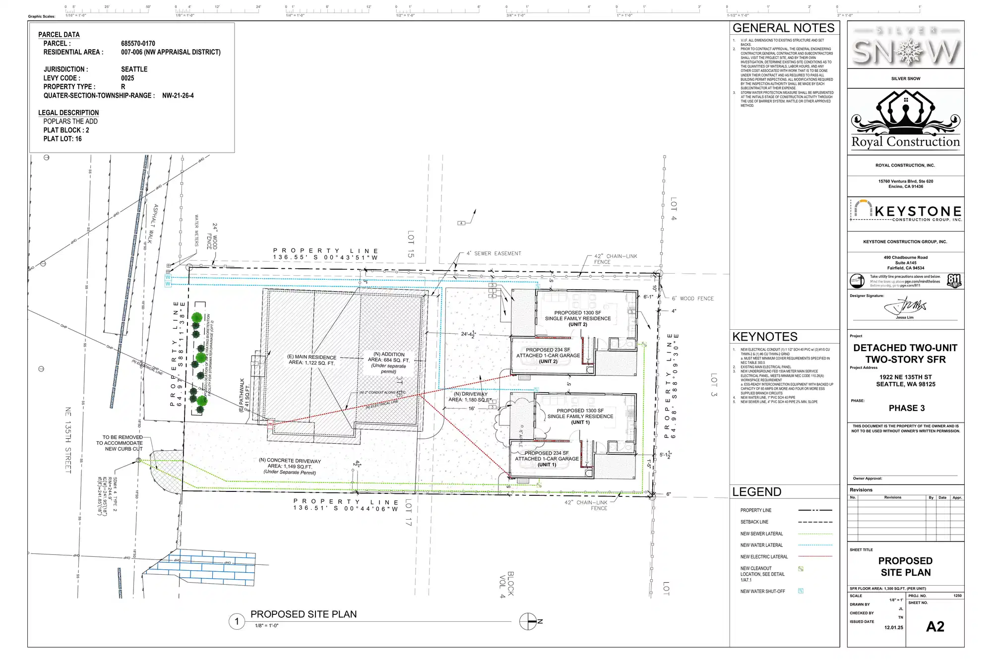Site plan for 1924 NE 135th St