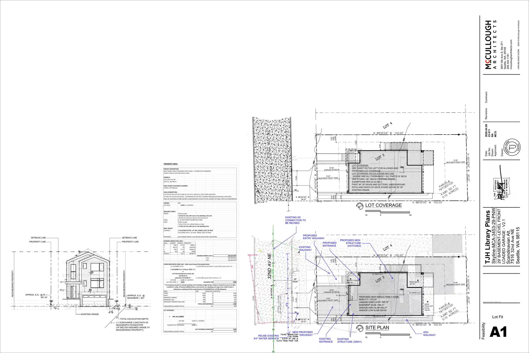Site plan for 7516 32nd Ave NE