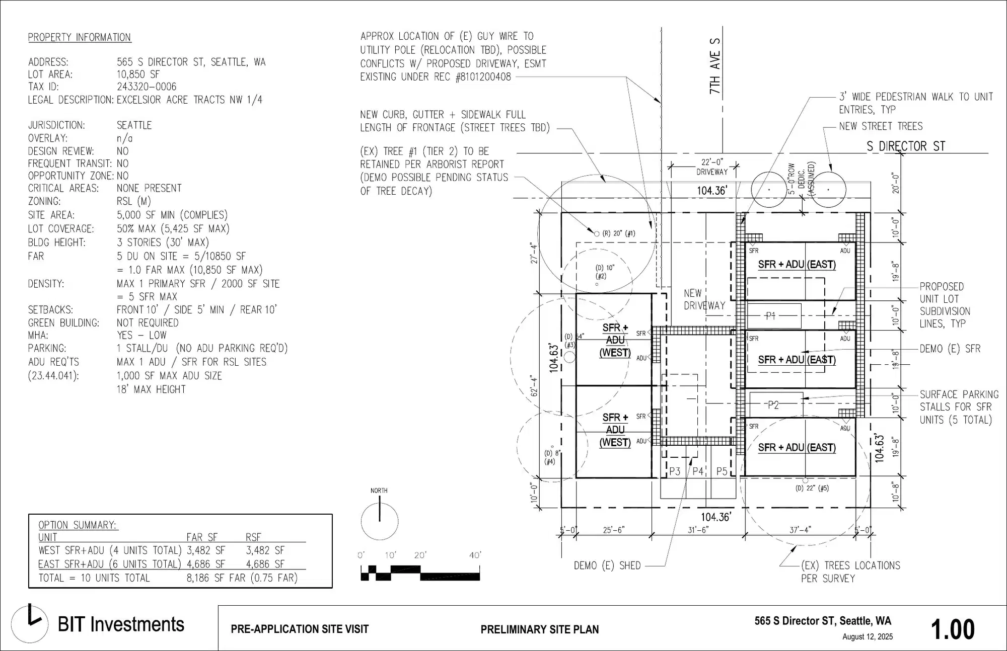 Site plan for 569 S Director St