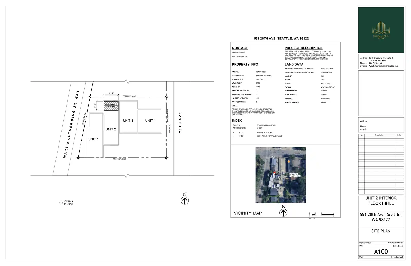 Site plan for 551 28th Ave