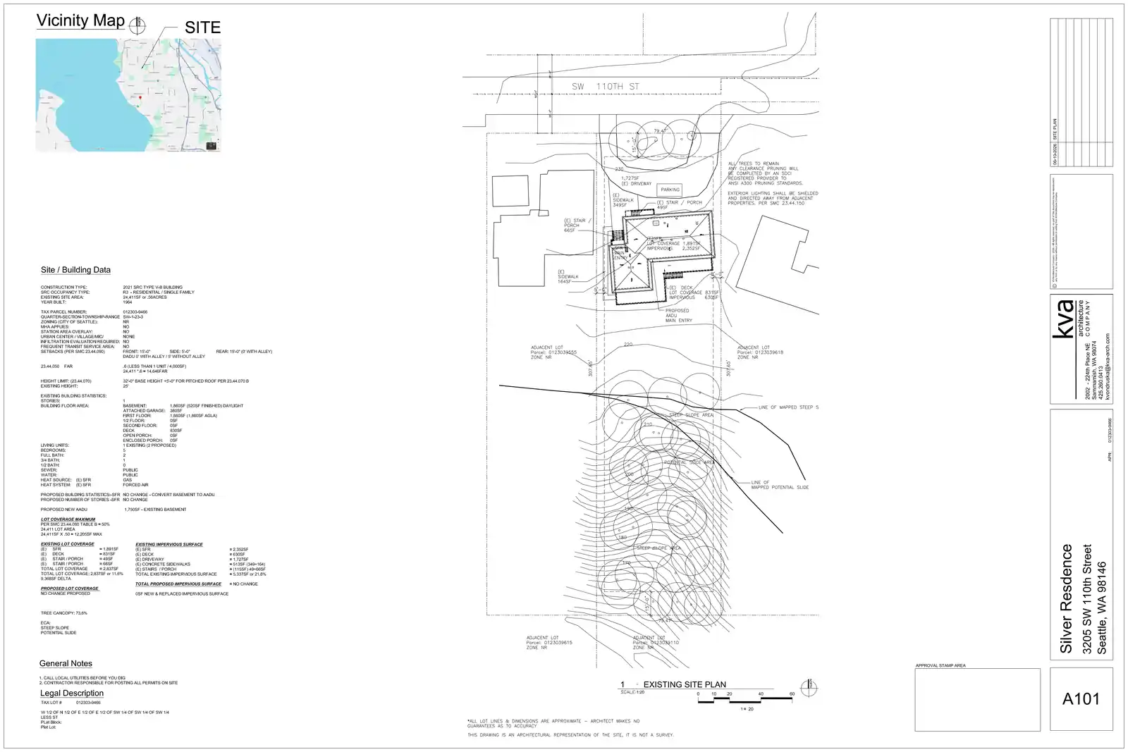Site plan for 3205 SW 110th St