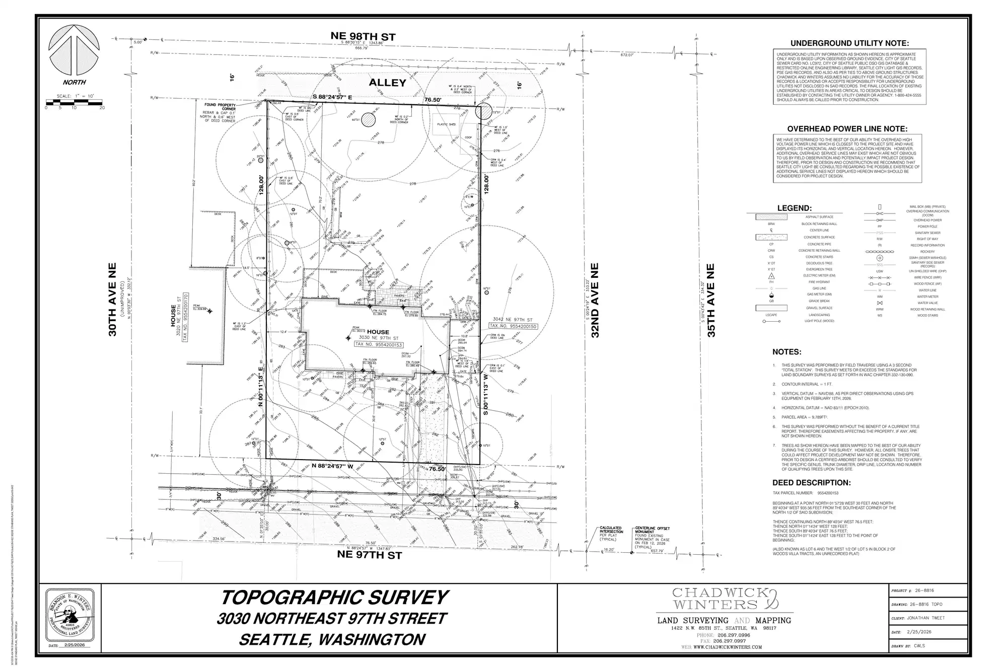 Site plan for 3032 NE 97th St