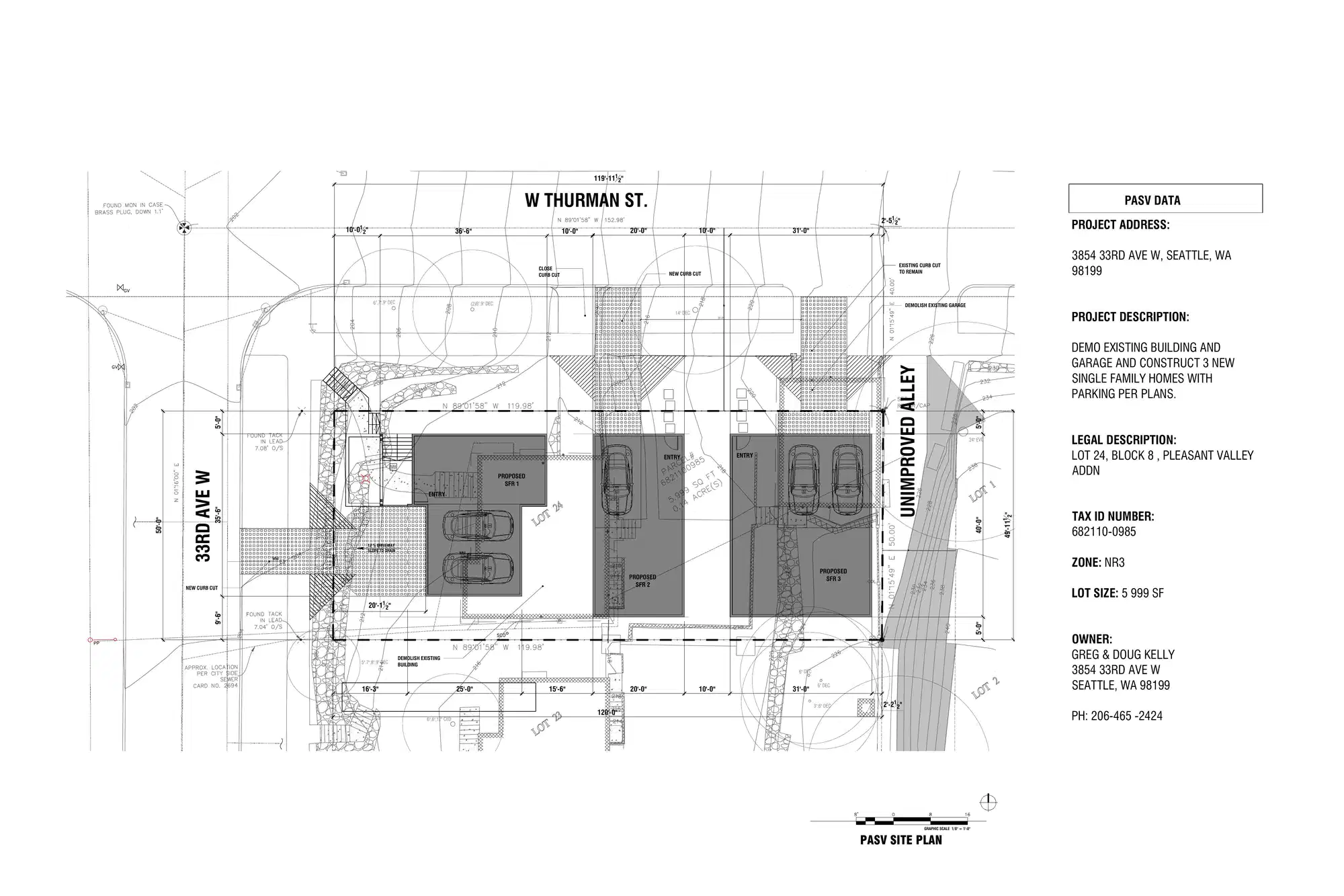 Site plan for 3854 33rd Ave W
