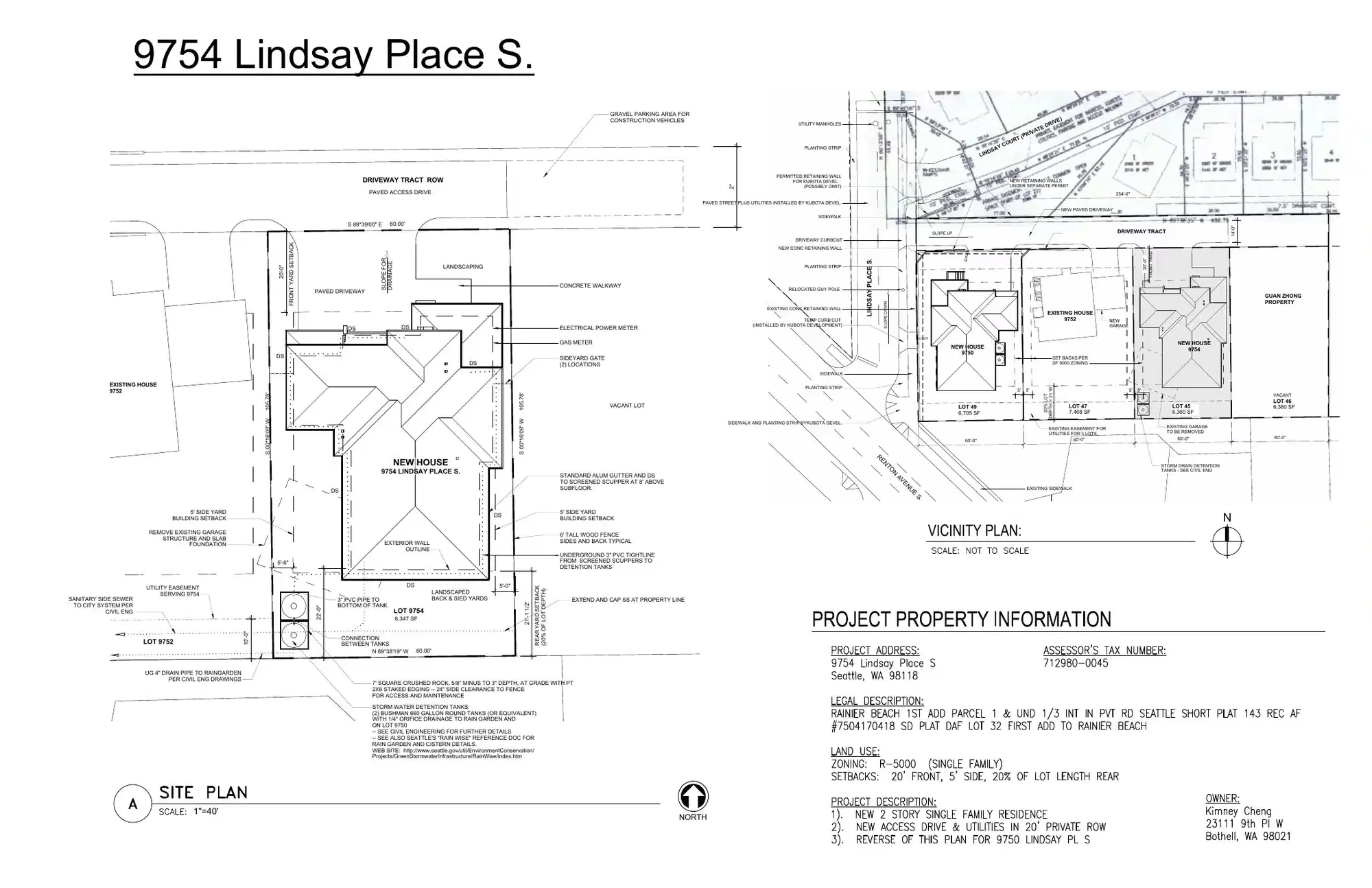 Site plan for 9754 Lindsay Pl S